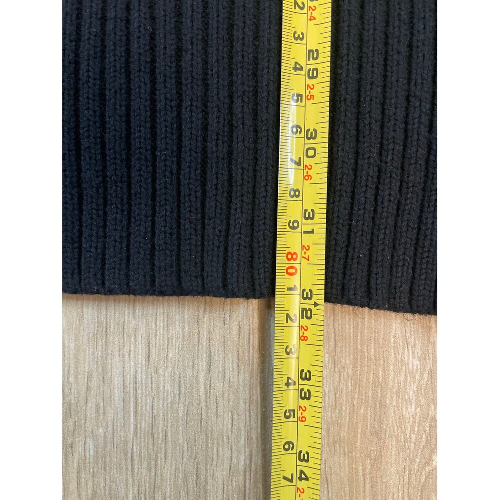 Banana Republic Womens M Black Ribbed Turtleneck Sweater Dress Side Zip - Picture 5 of 8